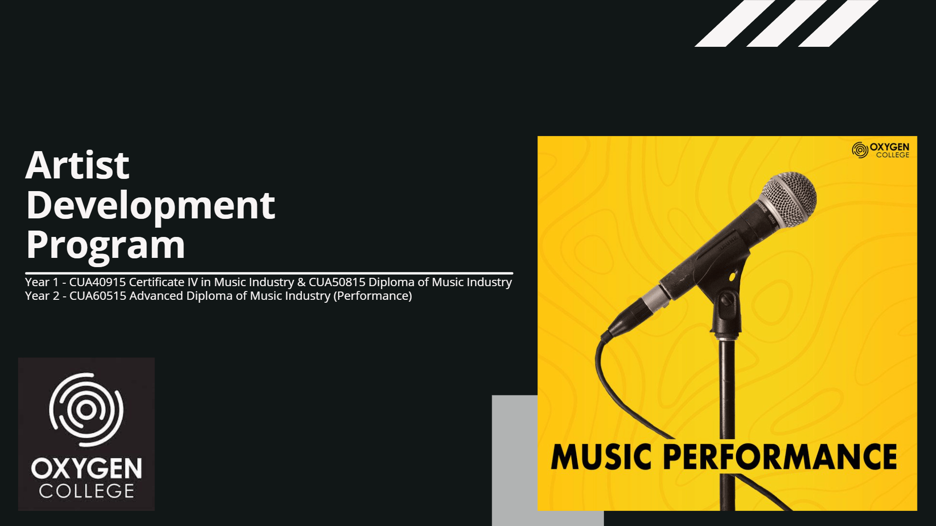 Music Performance - Full Time. Click to find out more! - Oxygen College